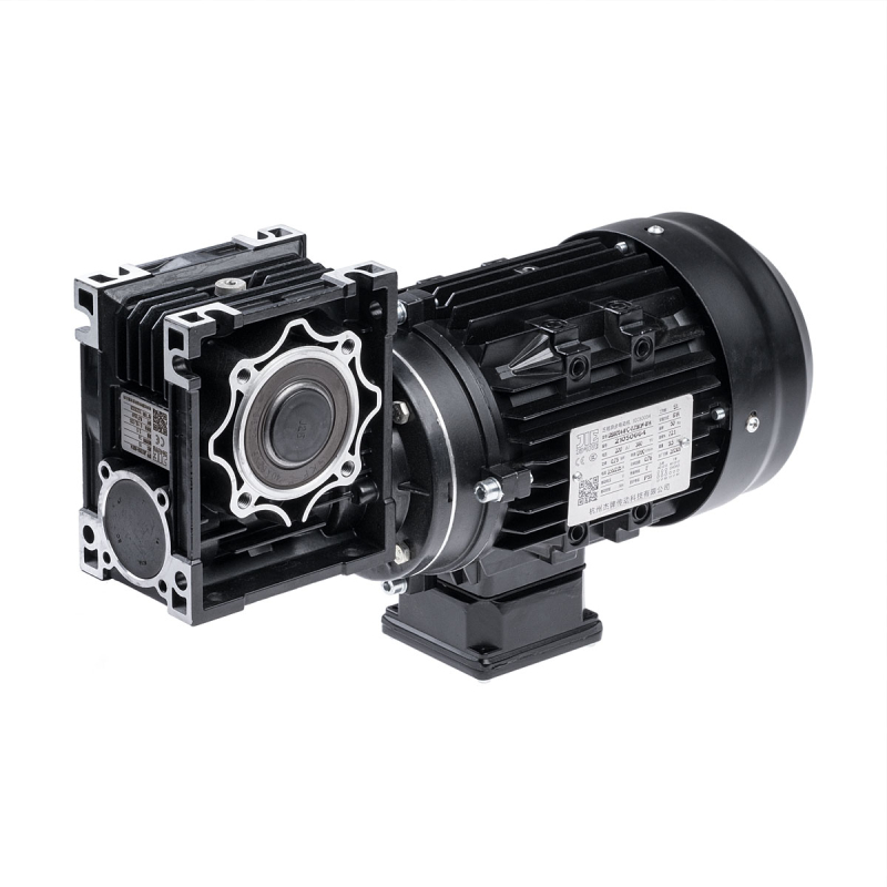Worm gear motor JRSTD50-15:1-80B14+DS80S4-IEC-0.75KW-B14 for drilling machine