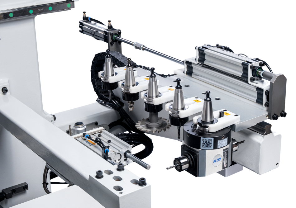 5-position tool changer for the top spindle