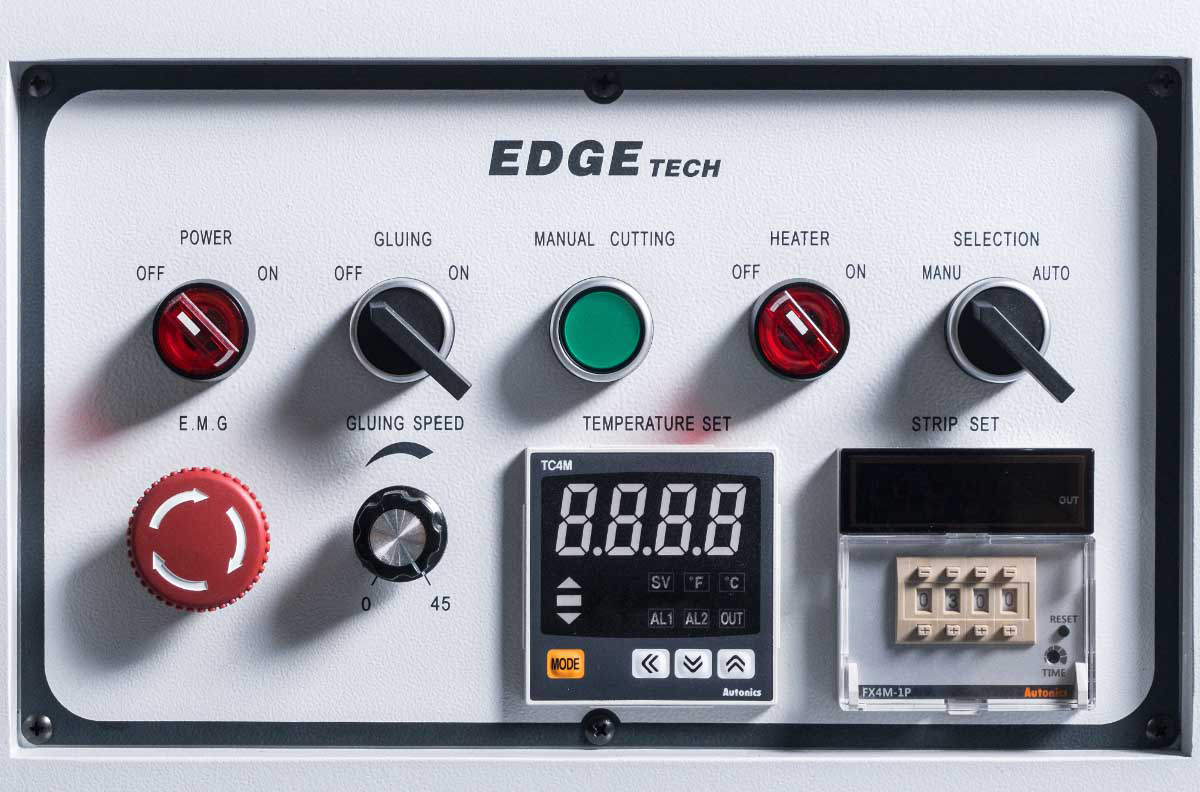 edging machine control panel