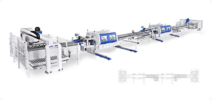 scheme for introducing an edge cutter into a line