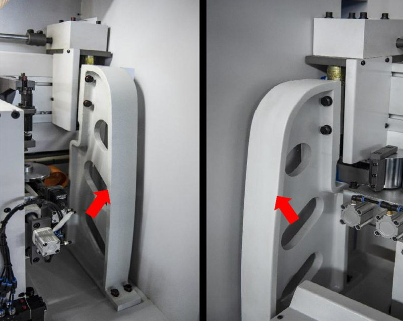 steel columns of the upper pressure beam