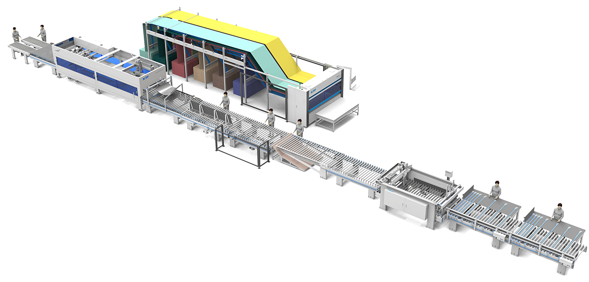 scheme of the packaging line