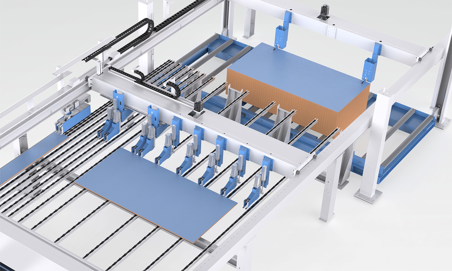 carriage for preparing slab material
