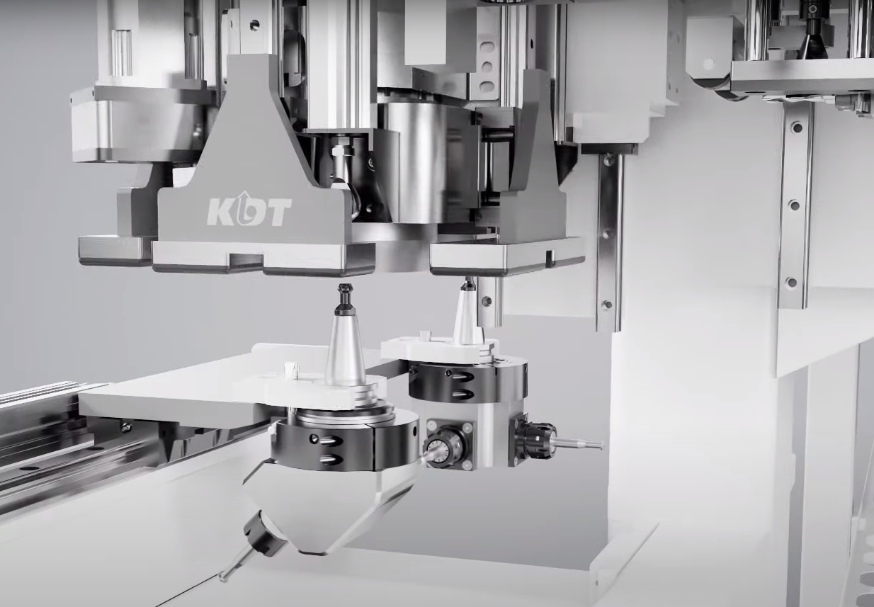 linear tool change of the right upper spindle