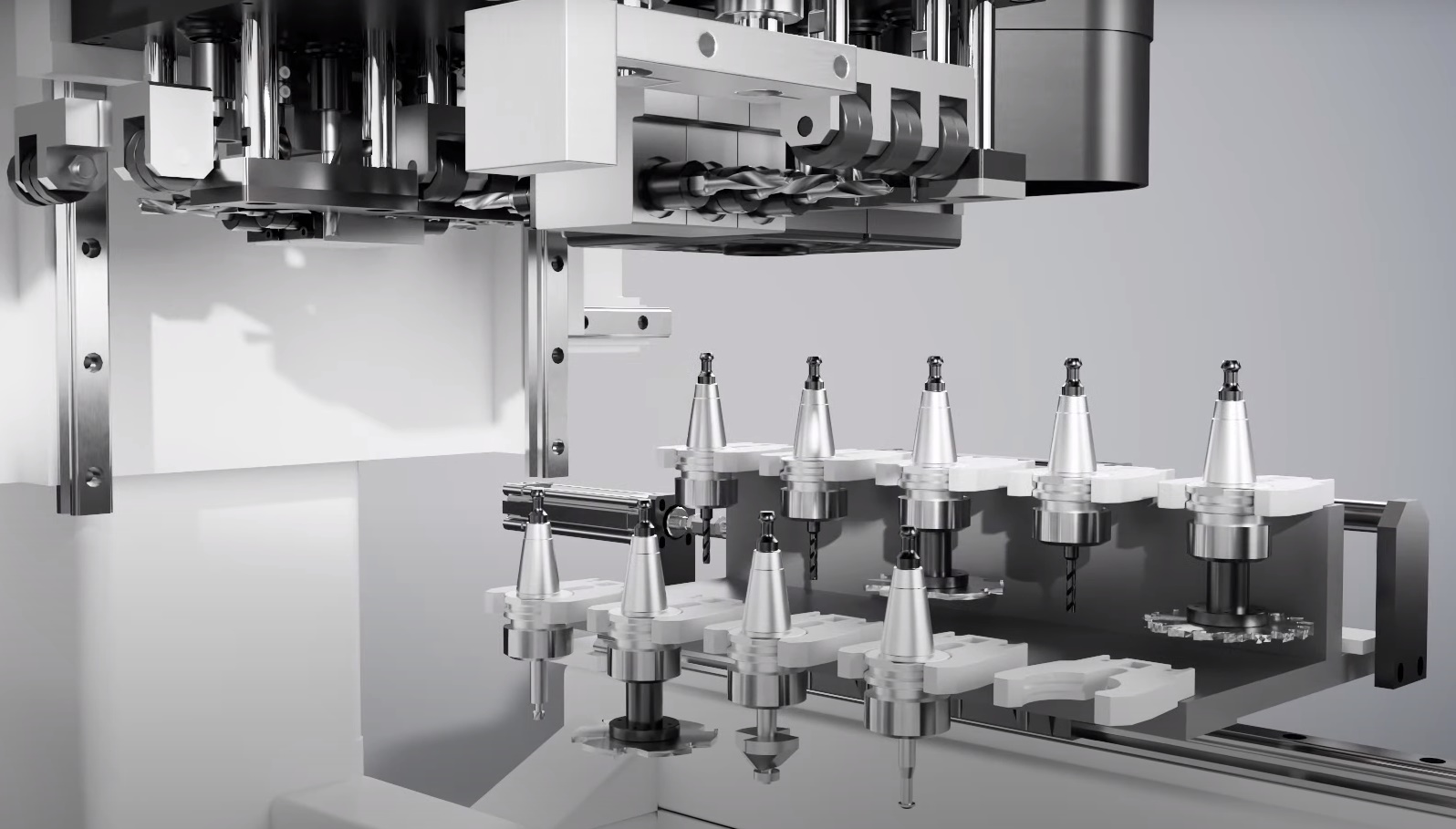 linear change of aggregates of the left upper spindle