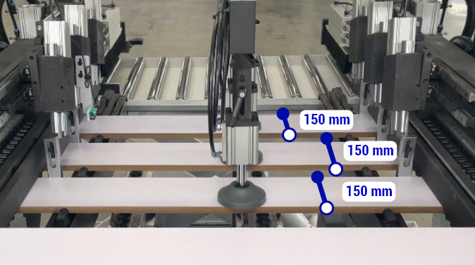 drilling three workpieces at the same time